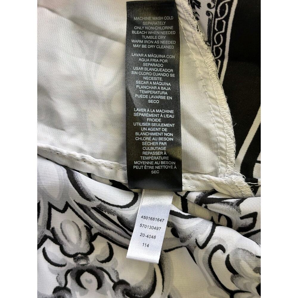 White House Black Market Floral Tunic Shirt Womens 10 Sleeveless Casual V Neck - Picture 6 of 8
